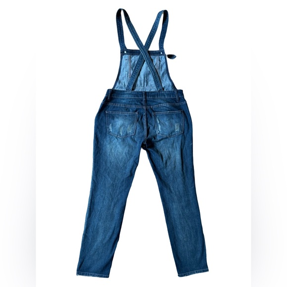 Free Prople Distressed Brady Wash Denim Colour Block Overalls - Picture 6 of 16